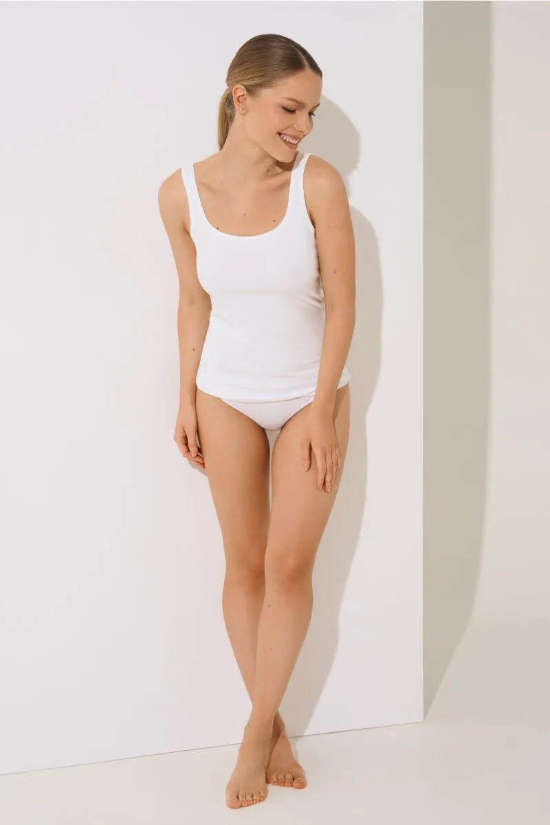 023370 KAIA Top Wide Straps - White