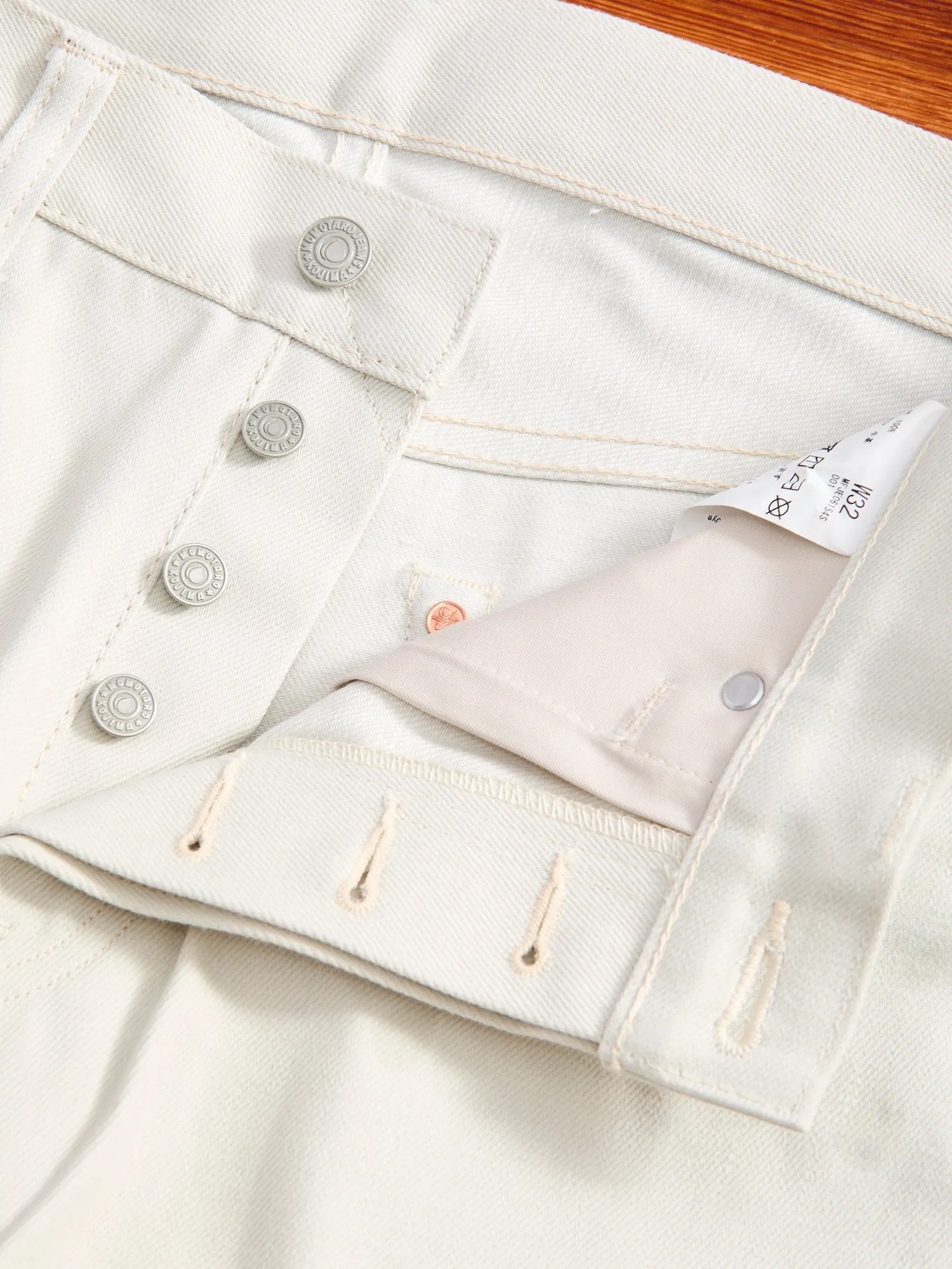 0605-IVO "Ivory" 13oz Selvedge Denim - Natural Tapered Fit