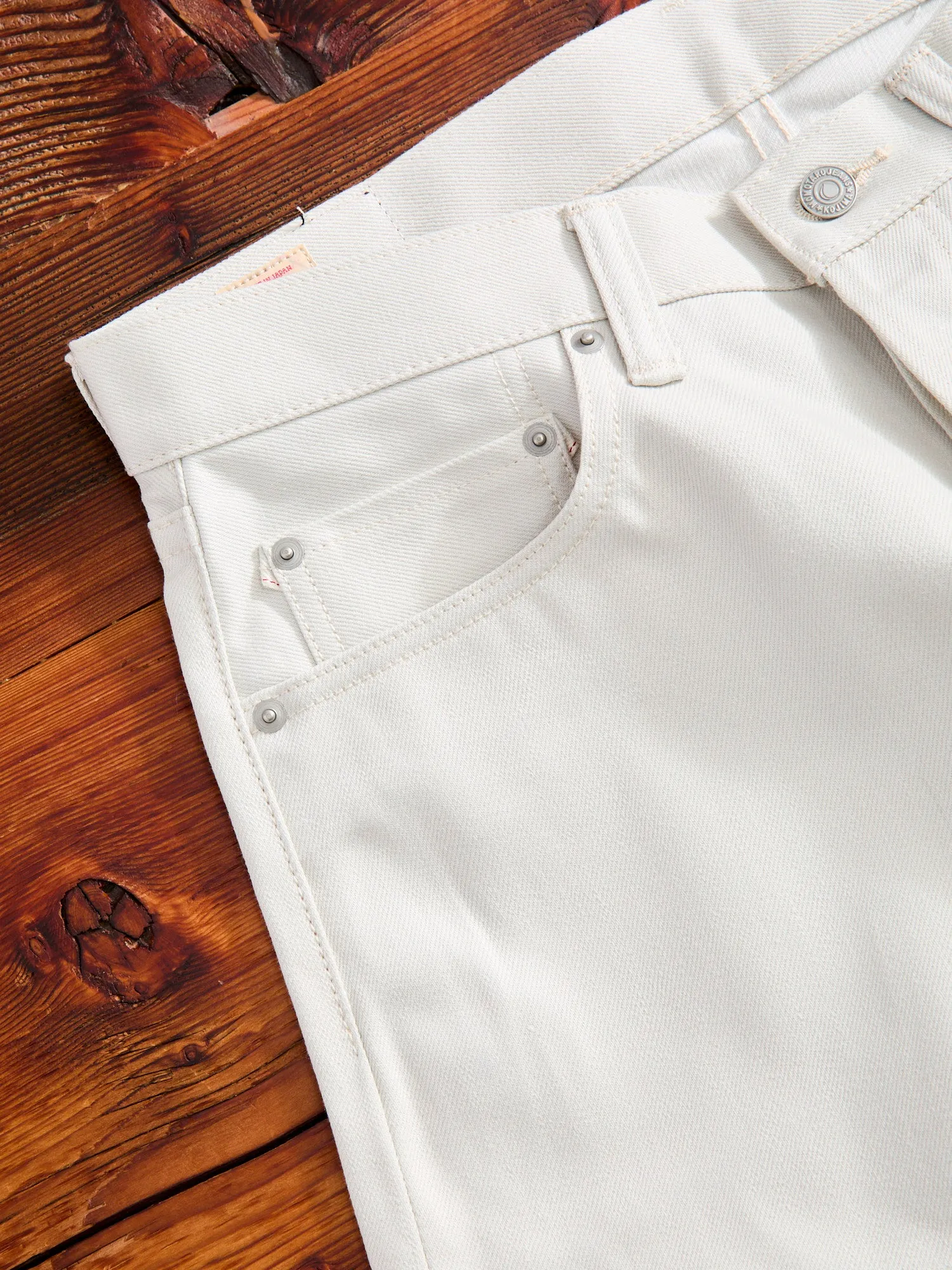 0605-IVO "Ivory" 13oz Selvedge Denim - Natural Tapered Fit