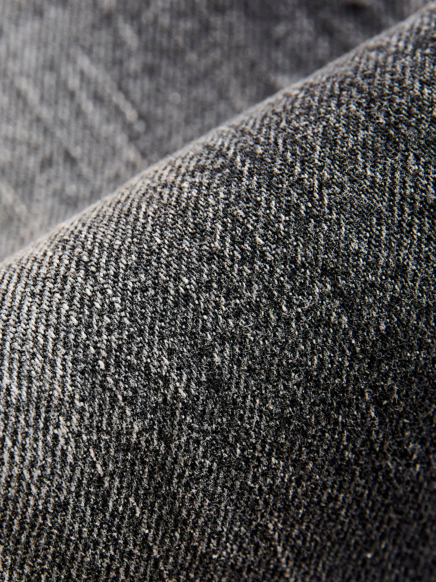 1101BKHW 13.7oz Washed Black Selvedge Denim - Classic Straight Fit