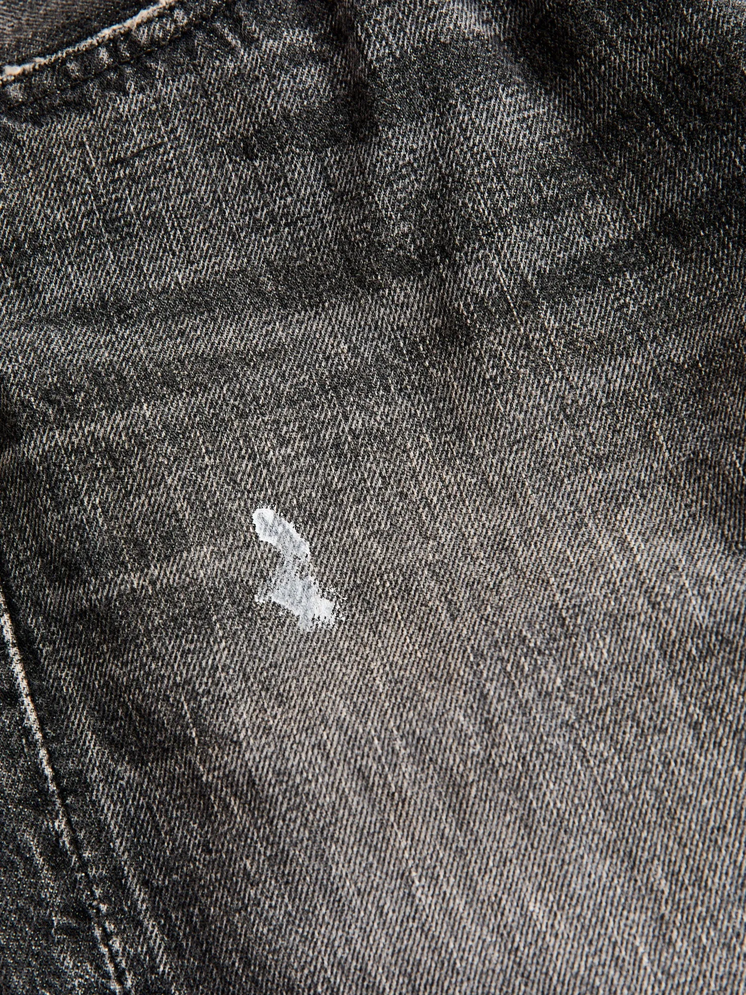 1101BKHW 13.7oz Washed Black Selvedge Denim - Classic Straight Fit