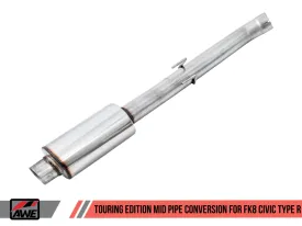 AWE Tuning 2017  Honda Civic Type R Touring Resonated Mid Pipe Conversion Kit (awe3815-11000)
