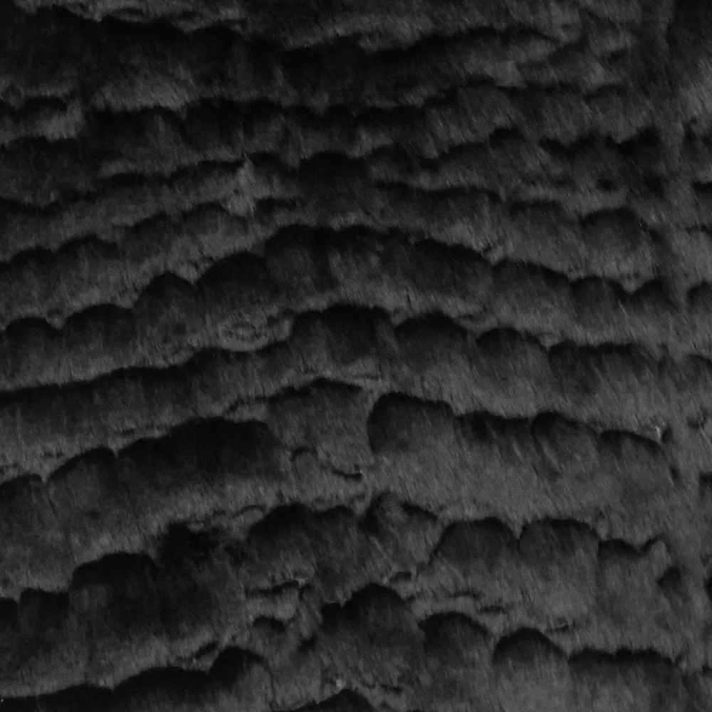 Black Famous Designer Embossed Crocodile Faux Fur Double Side Woven Fabric