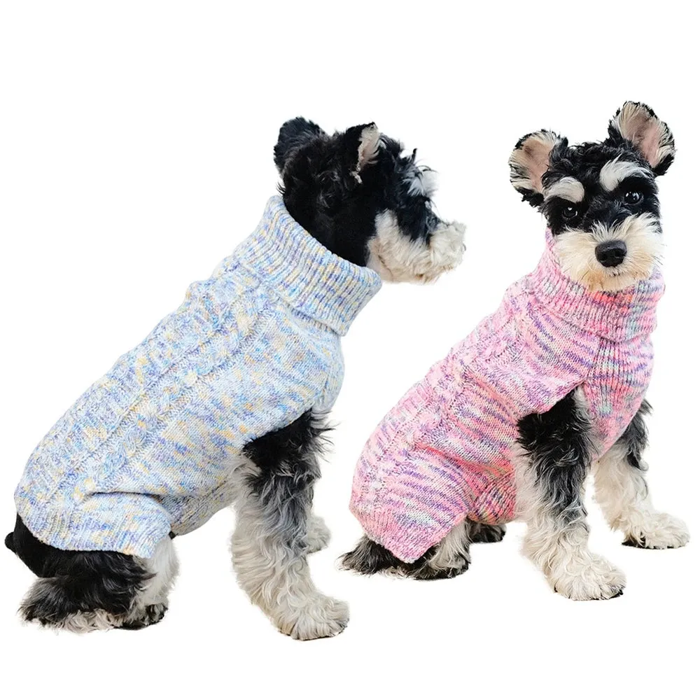 Cozy Charm: Winter Pet Dog Sweaters - Warm and Woolly Soft Sweater Coat for Small Dogs and Cats