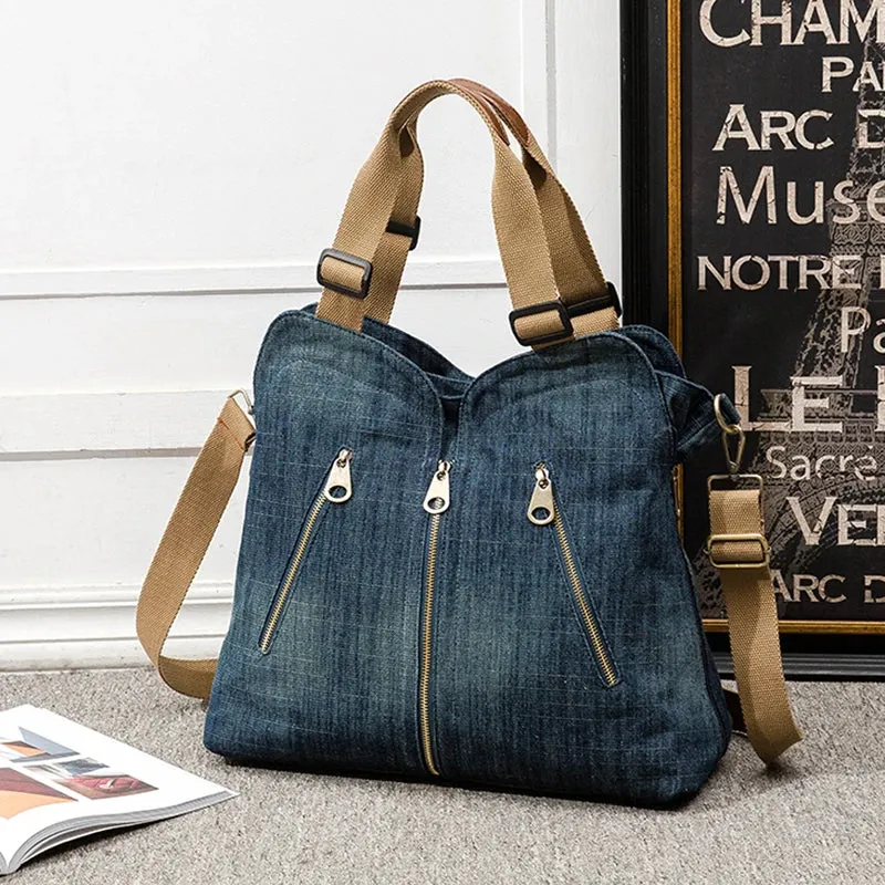 Denim shoulder Handbag