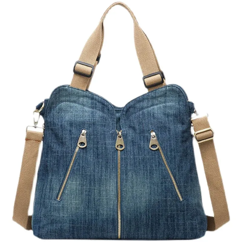 Denim shoulder Handbag