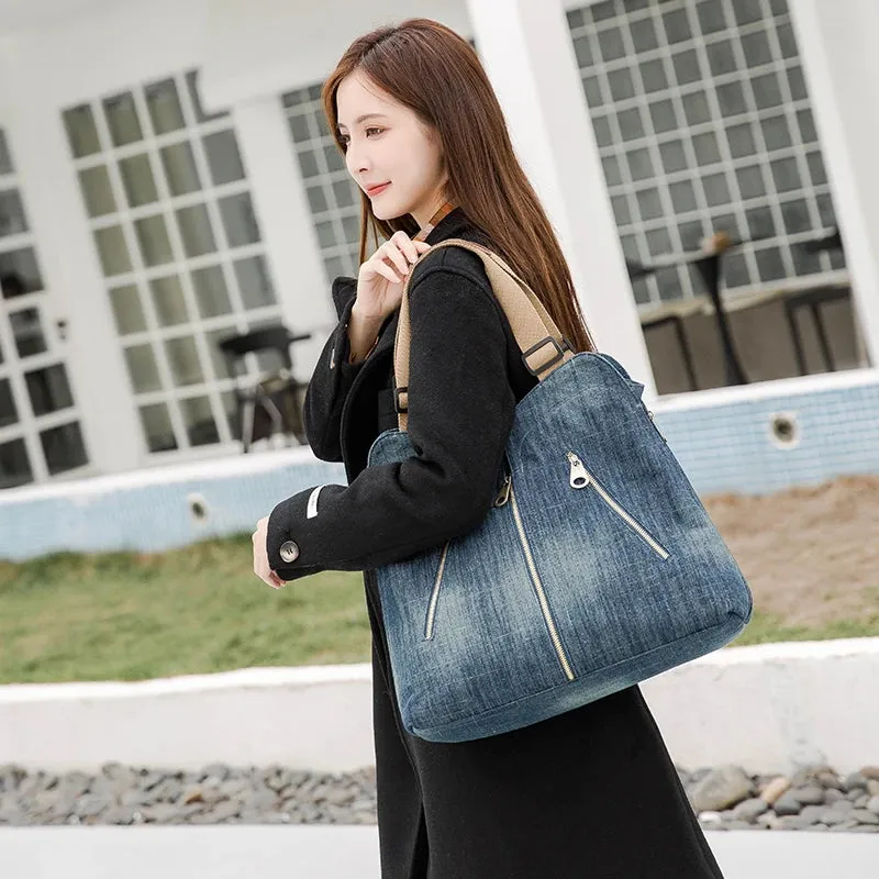 Denim shoulder Handbag