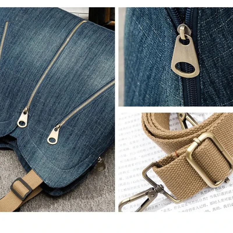 Denim shoulder Handbag