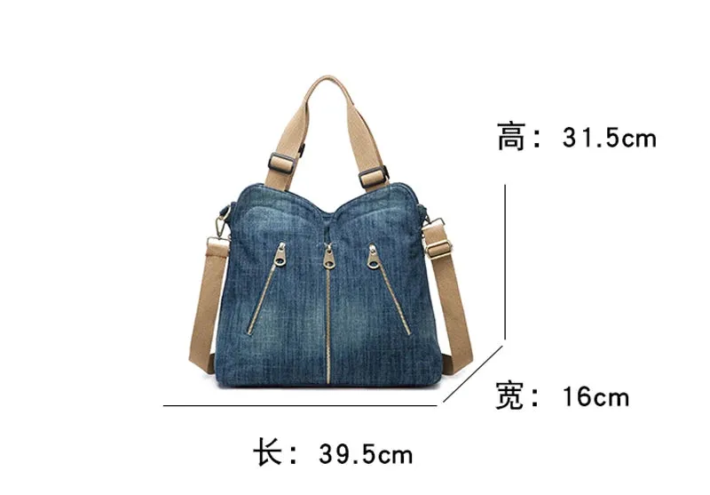 Denim shoulder Handbag