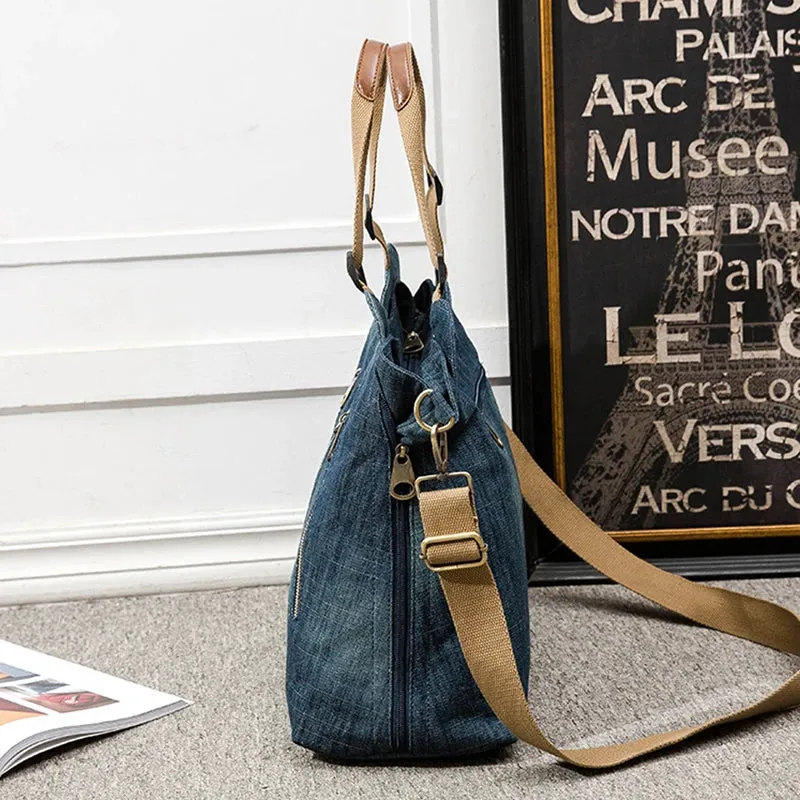 Denim shoulder Handbag