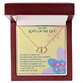 Everlasting Love Diamond And Gold Hearts to the Love of My Life