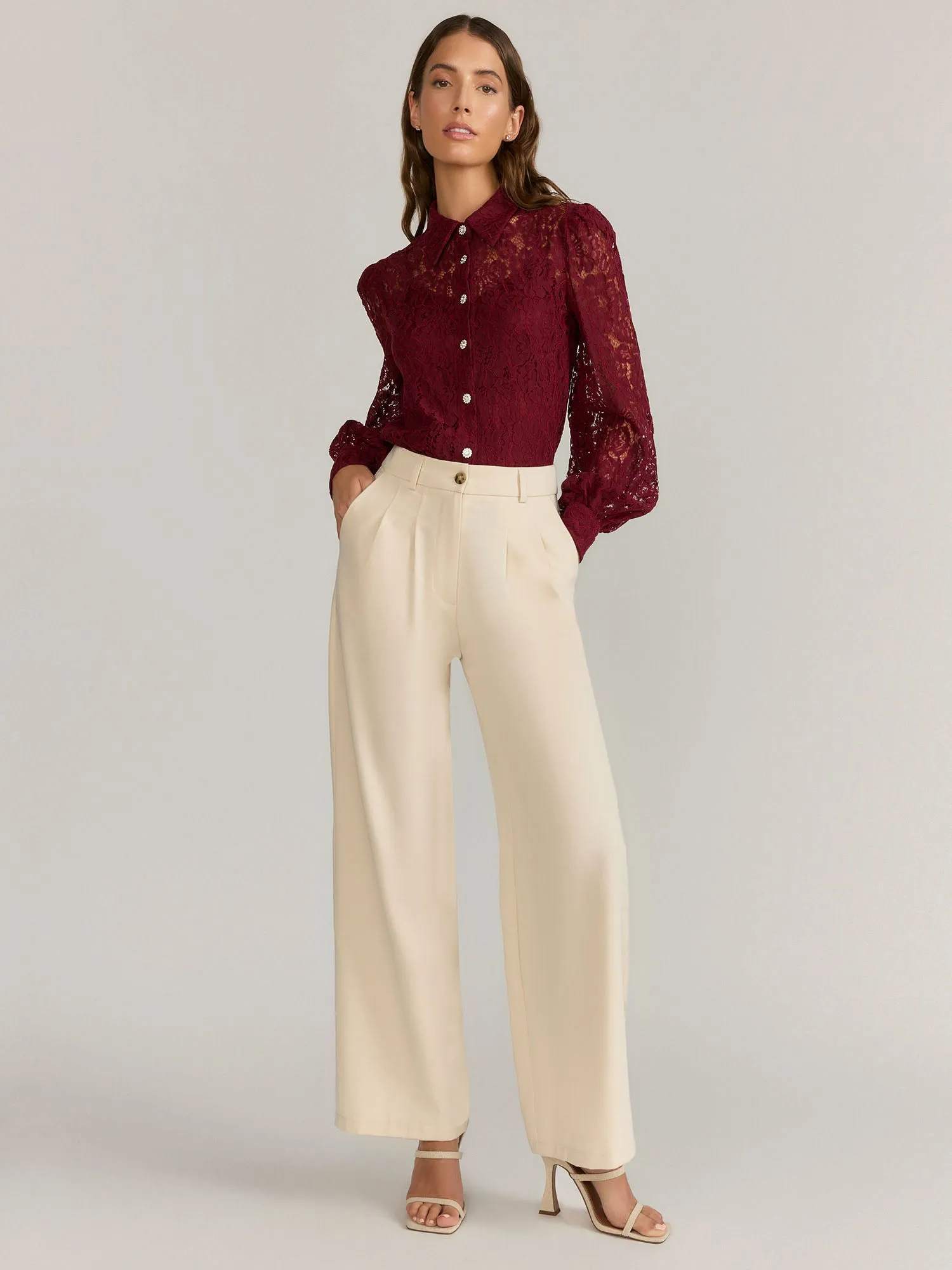 Flying Tomato Jewel Button Lace Top - Brands We Love