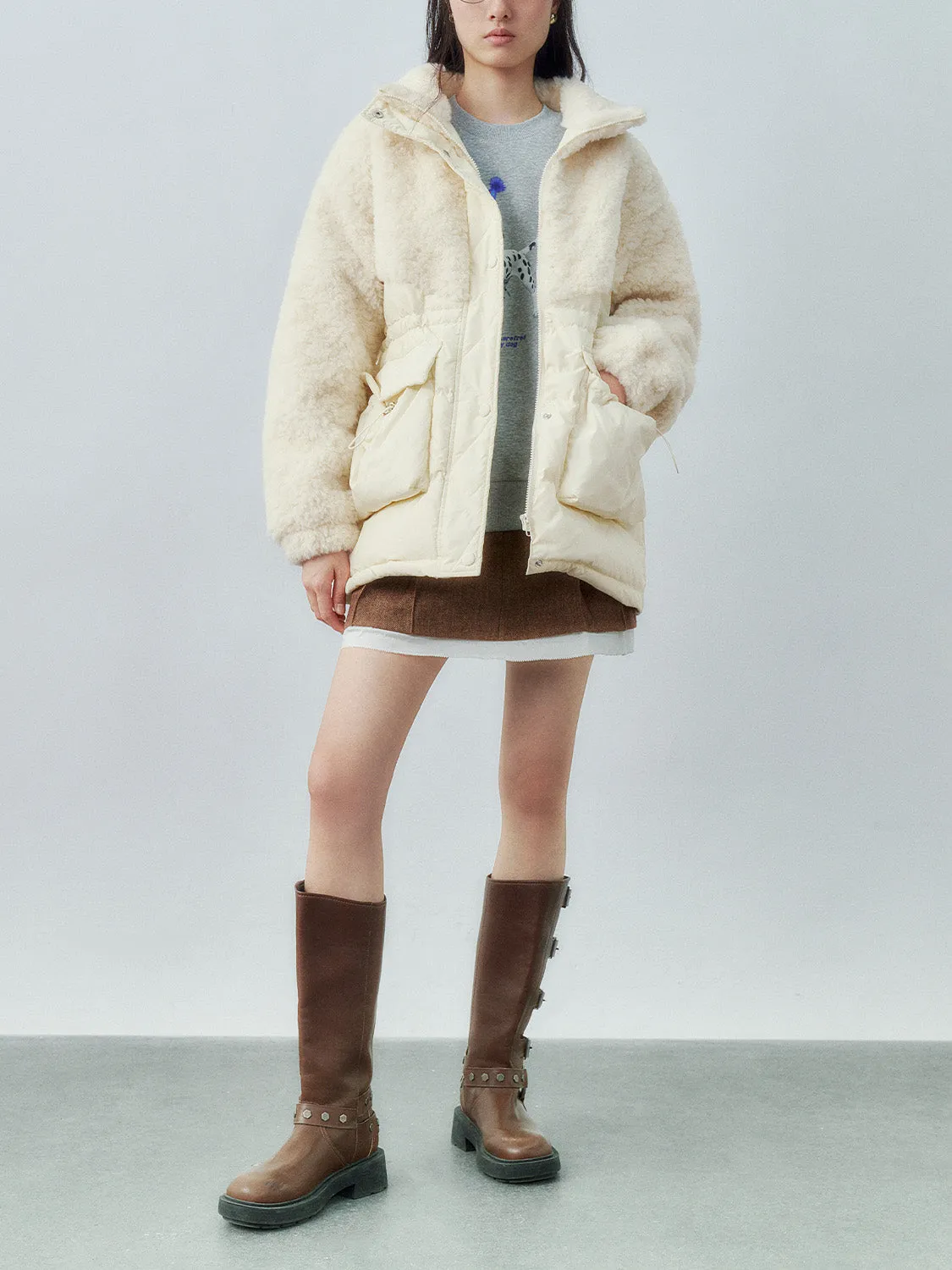 Fur Padded Down Loose Coats