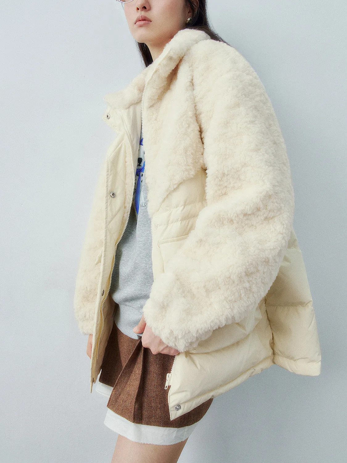 Fur Padded Down Loose Coats