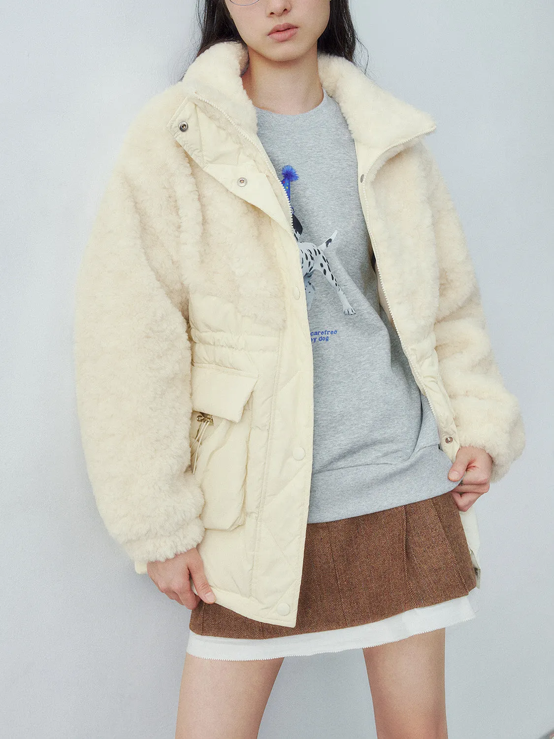 Fur Padded Down Loose Coats