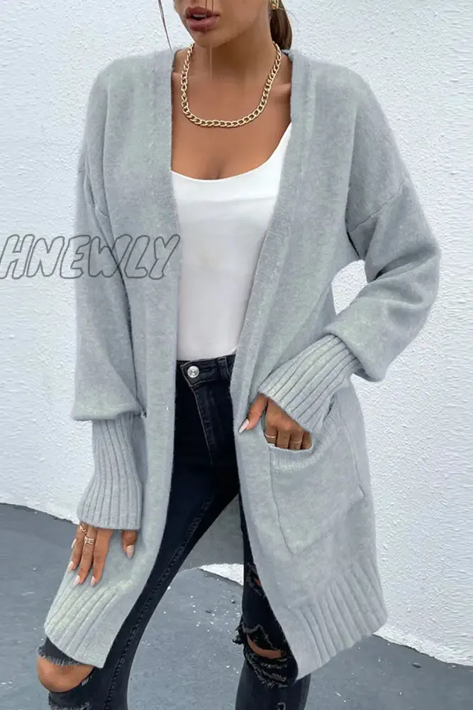 Hnewly - Casual Solid Patchwork Pocket Tops