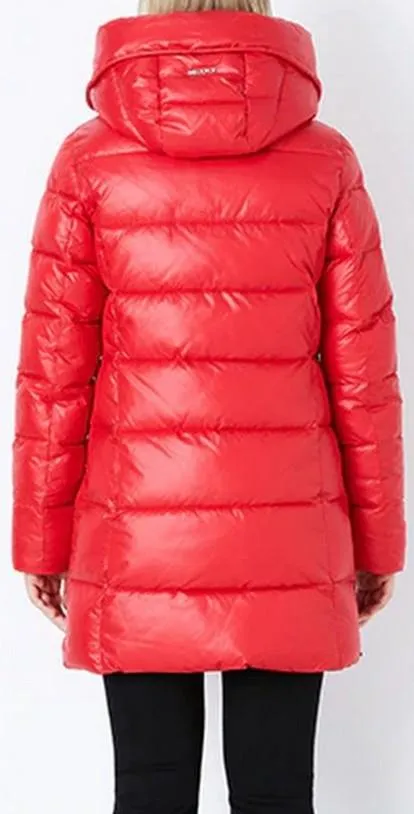 Hooded Puffer Coat, Red