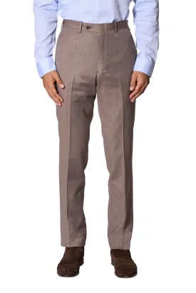 JB Britches Torino Model Wool-Stretch Twill Trousers - Khaki