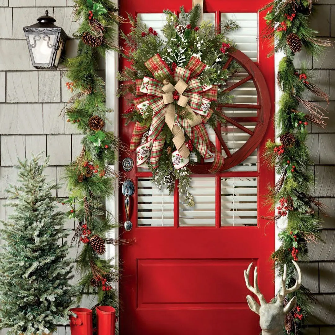 JOYINBOX Year-Round Holiday Wreaths for Indoor and Outdoor Holiday Home Decor