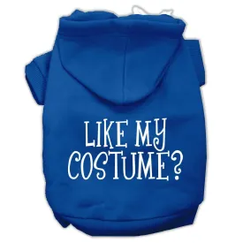 Like my costume? Screen Print Pet Hoodies Blue Size XS (8)
