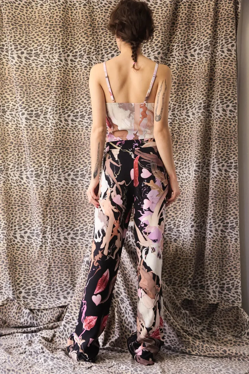 Marco Rambaldi - Printed Crepe Trousers: Fellini
