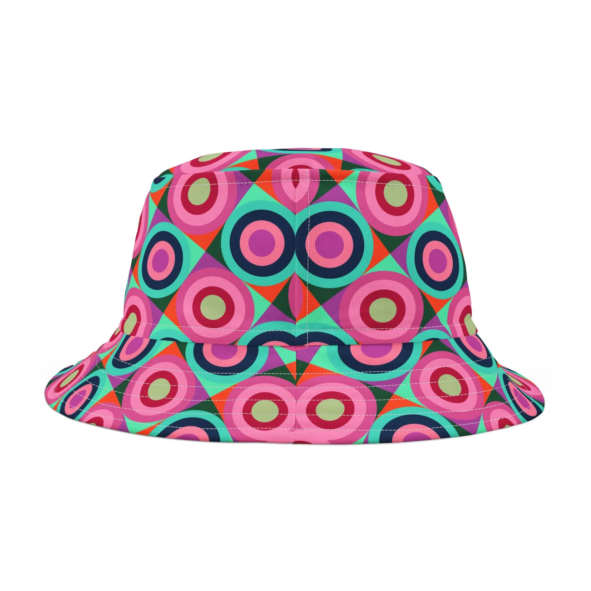 Multi Color Circle PatternBucket Hat (AOP)