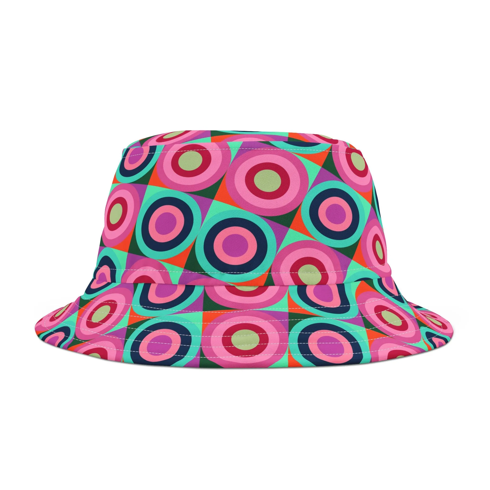Multi Color Circle PatternBucket Hat (AOP)