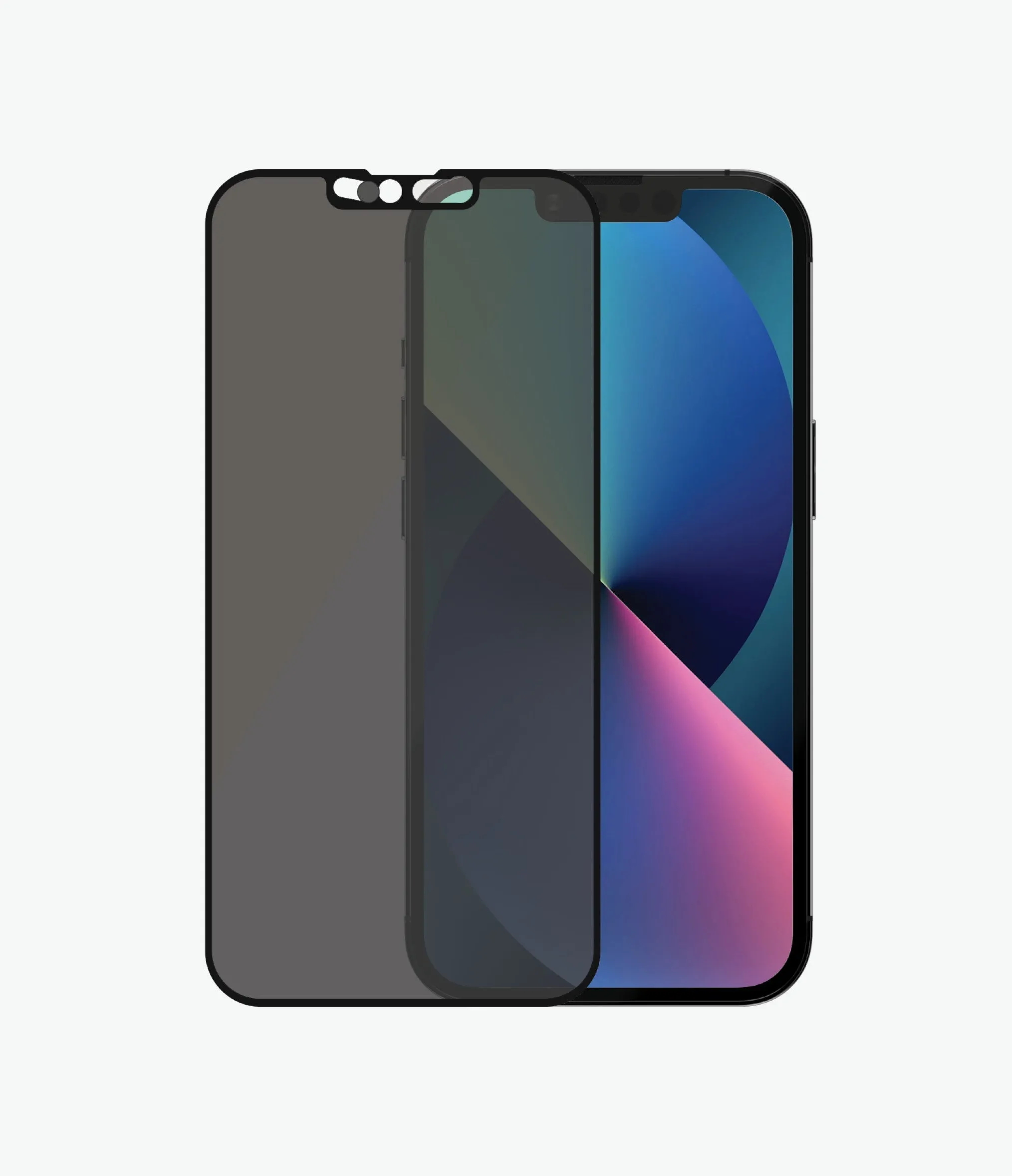 [OPEN BOX] PANZERGLASS iPhone 13/13 Pro - Cam Slider Black Frame Screen Protector - Privacy
