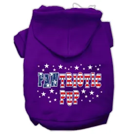 Pawtriotic Pup Screen Print Pet Hoodies Purple Size S (10)