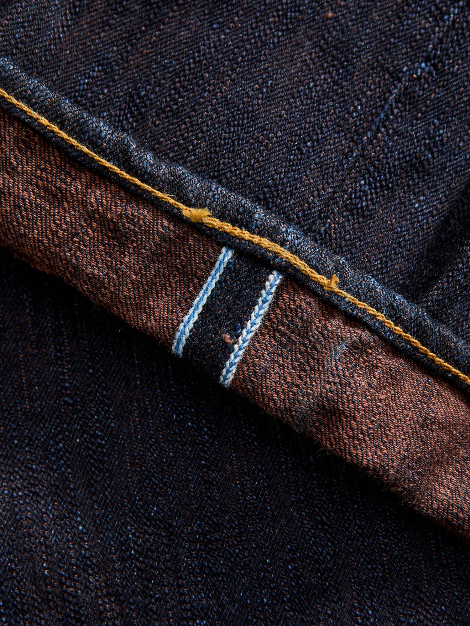 PER-EX-003-ID "Persimmon Extra Slub" 15oz Rinsed Selvedge Denim - Regular Straight Fit