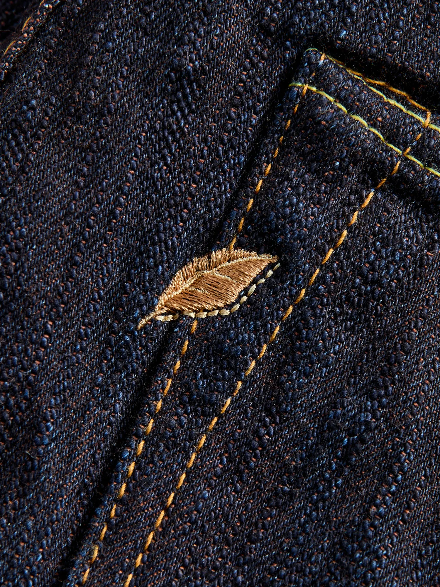 PER-EX-003-ID "Persimmon Extra Slub" 15oz Rinsed Selvedge Denim - Regular Straight Fit