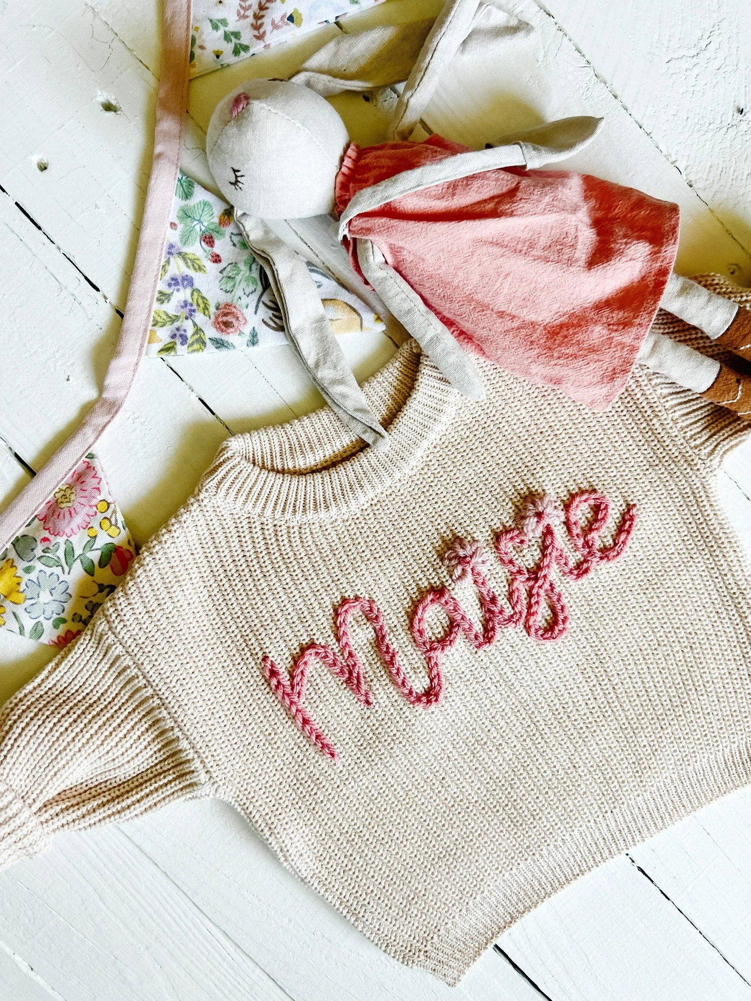 Personalized Hand Embroidered Baby and Toddler Sweaters