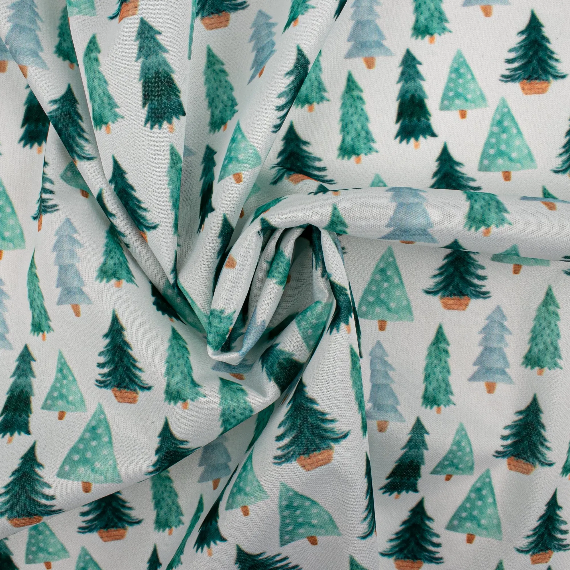 Stay dry digital printed PUL - BABY HUG - Fir -- Aqua