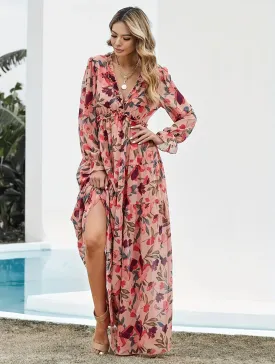 Sweet Pink Short Sleeve Maxi Dress