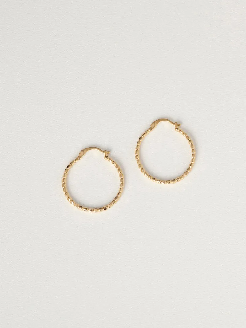 Tempo Hoops Large 9k Gold