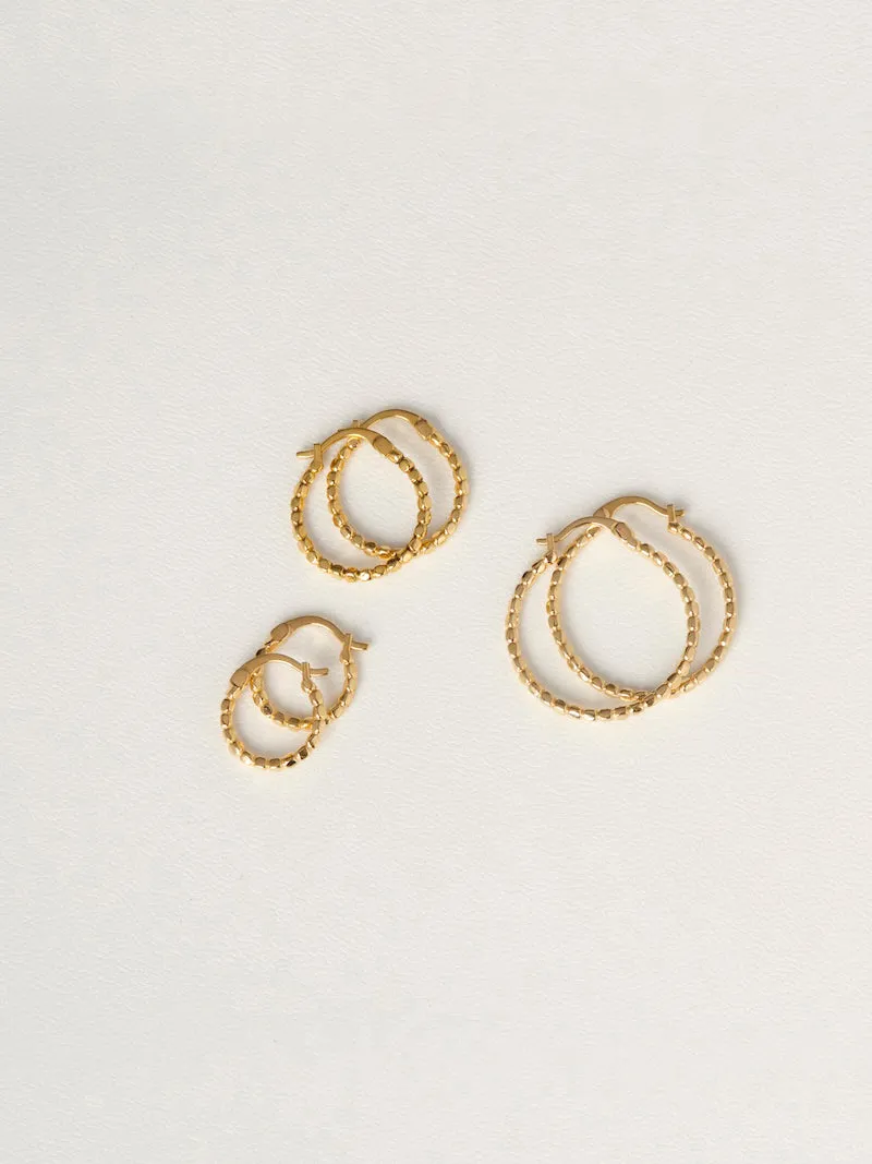Tempo Hoops Medium 9k Gold
