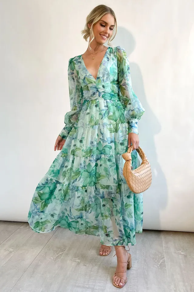 Tiffanie Midi V-Neck Dress