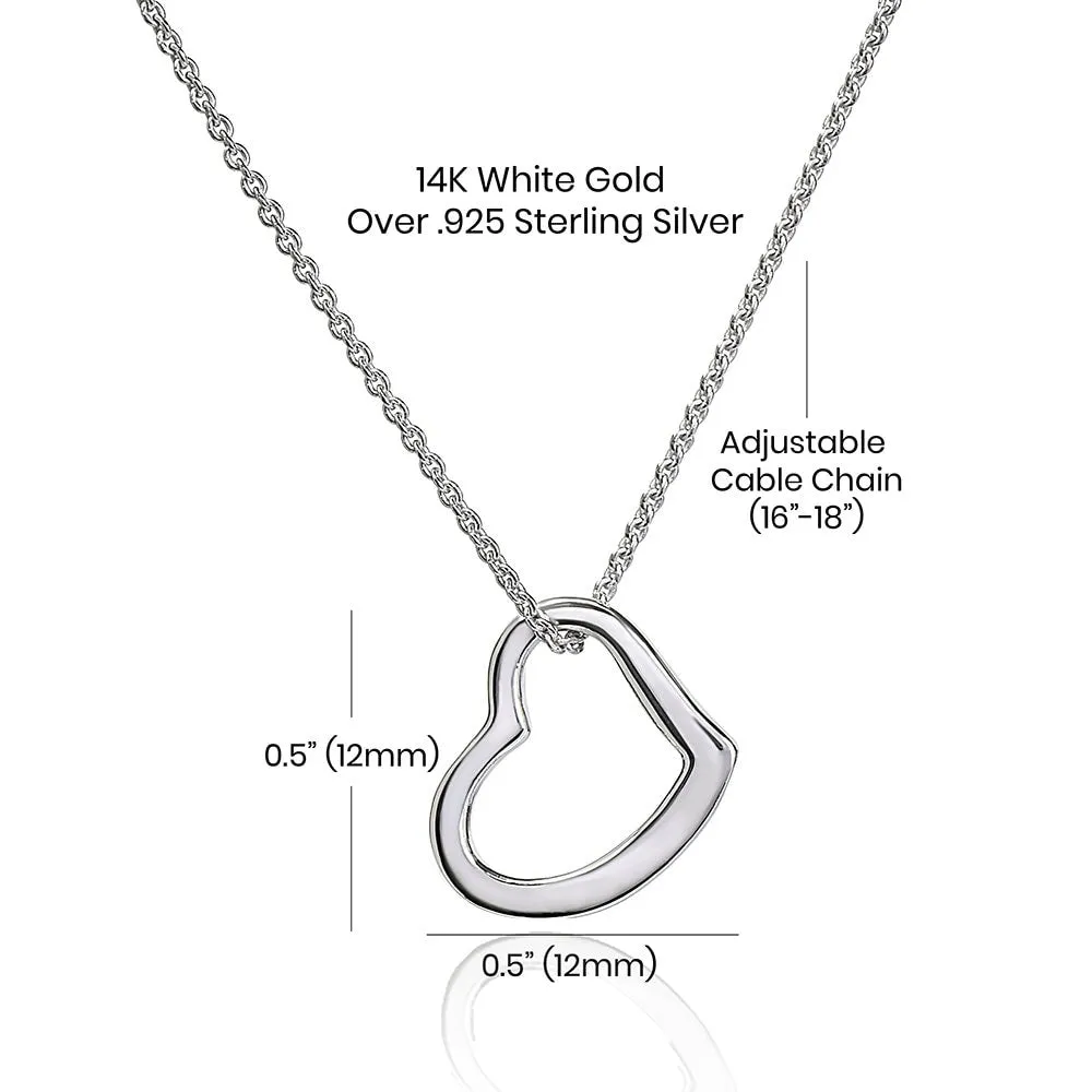 To My Daughter Delicate Heart Necklace, Daughter Gift Form Birthday or Christmas