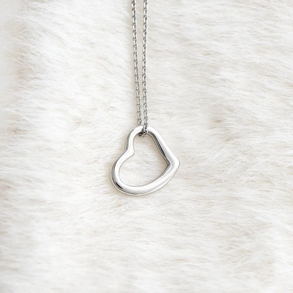 To My Daughter Delicate Heart Necklace, Daughter Gift Form Birthday or Christmas