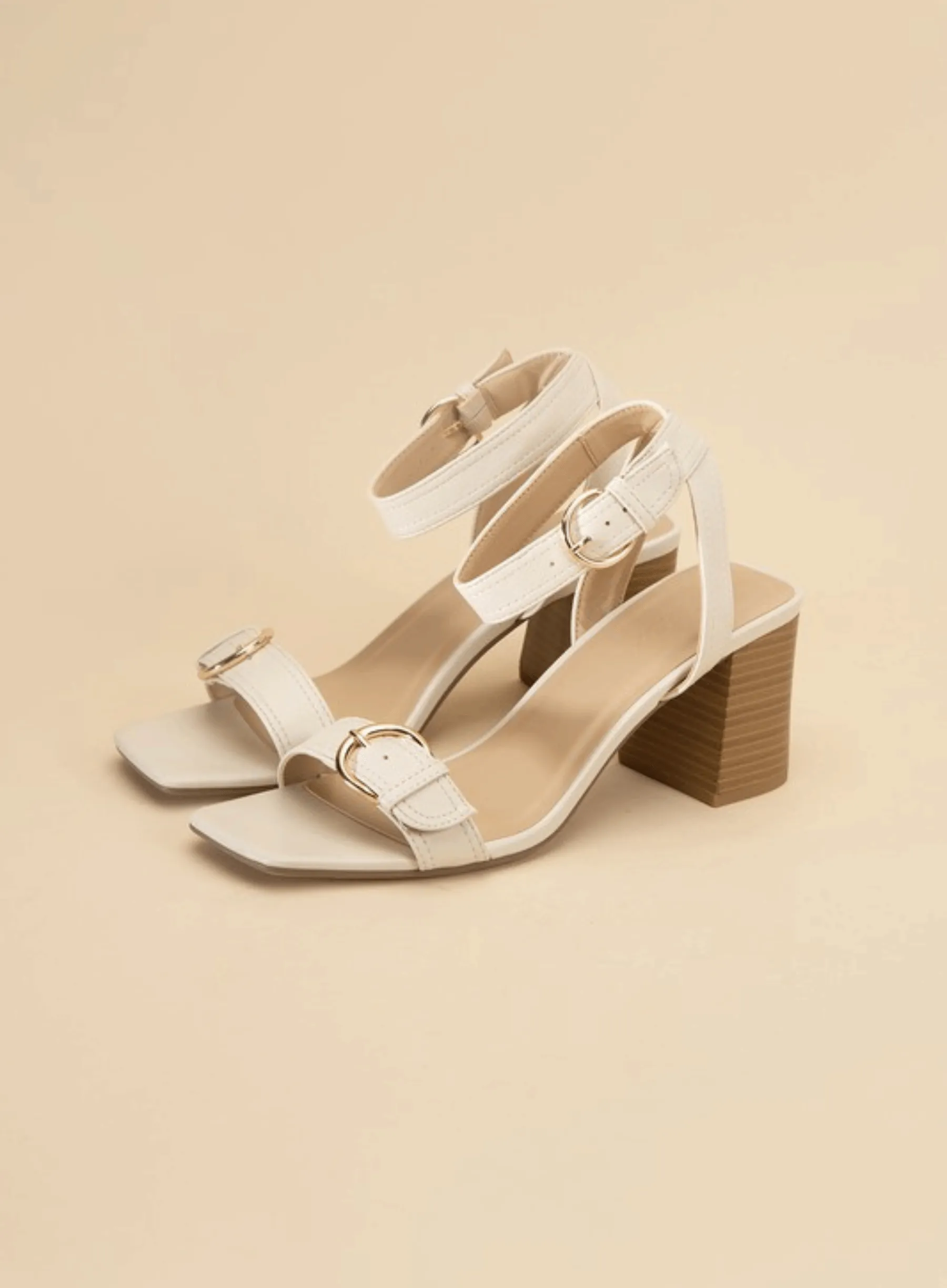 Treaty-S Buckle Sandal Heels