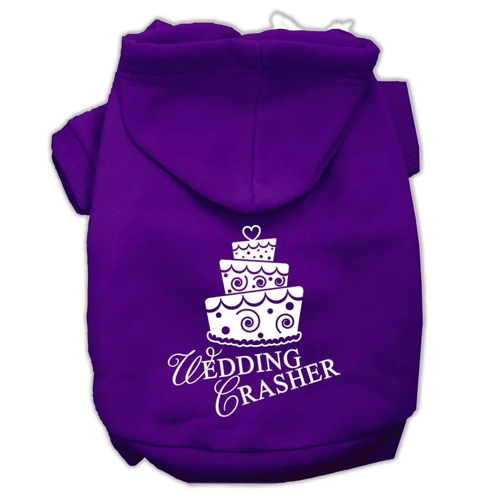 Wedding Crasher Screen Print Pet Hoodies Purple Size Sm (10)